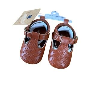 NWT Lucky Brand Rianne brown woven crib‎ shoes